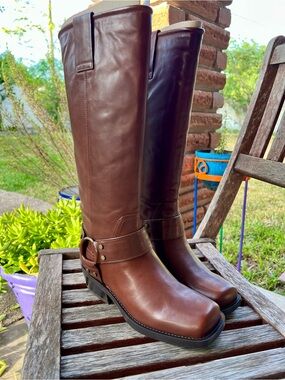 Nine West Fawsta Biker Leather Boots Size 7 Brand New In Box